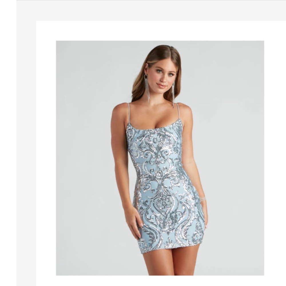 Beautiful baby blue homecoming, cocktail dress, absolutely beautiful NWT